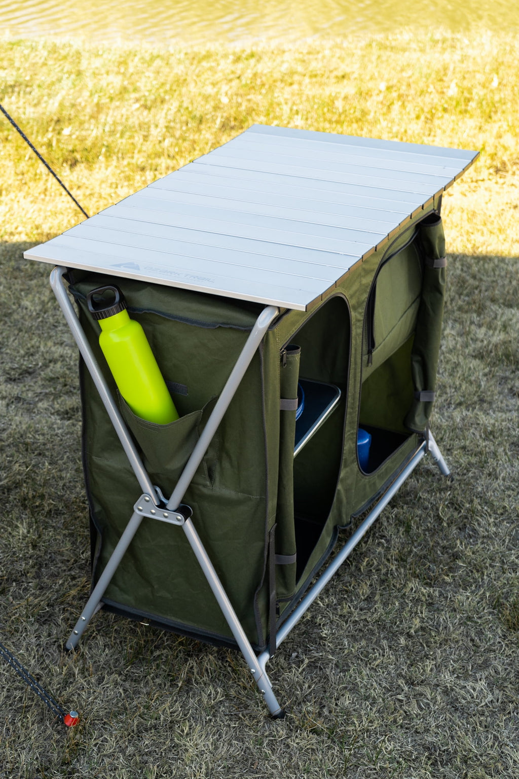 Ozark Trail Camping Table, Gray, 34.2Wx19.6Dx31.5H, New