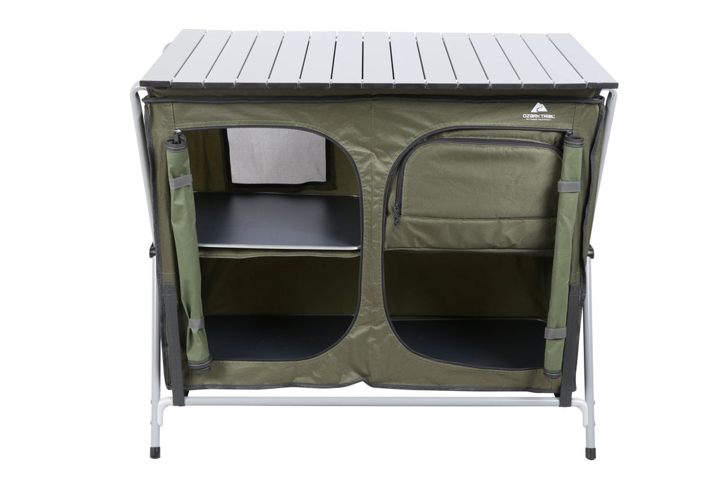 Ozark Trail Camping Table, Gray, 34.2Wx19.6Dx31.5H, New