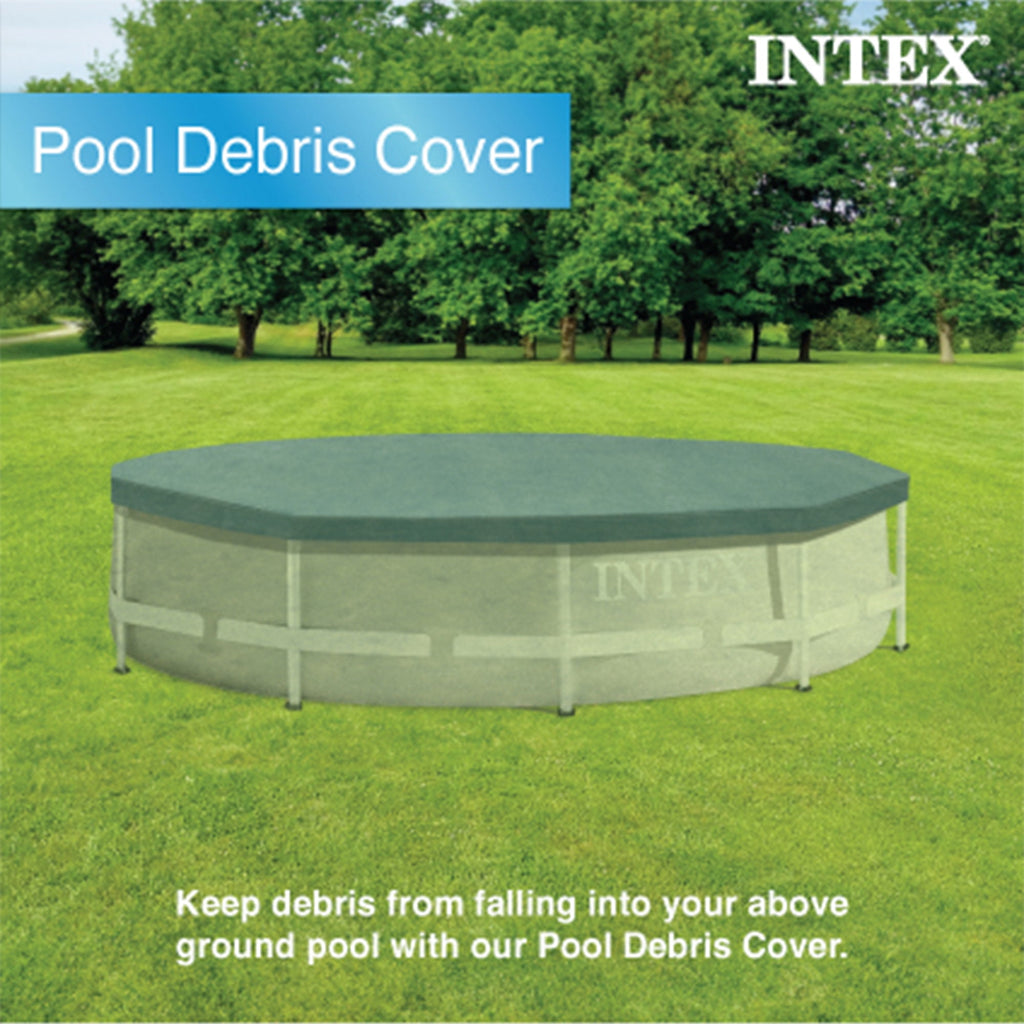 INTEX Metal Frame 10' x 30 Outdoor Swimming Pool with Filter Pump & Cover
