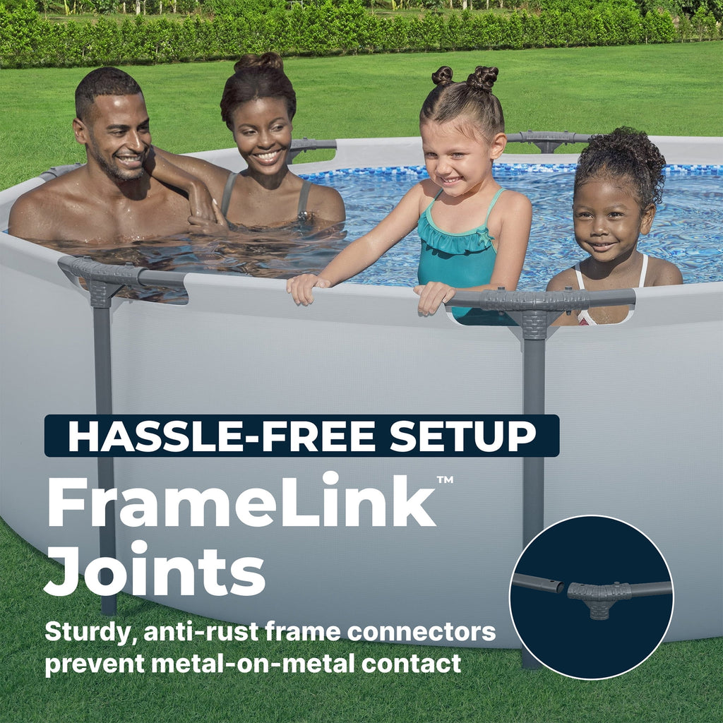 Bestway Steel Pro MAX 10'x30\ Metal Frame Above Ground Pool Set w/ Filter Pump & Cartridge