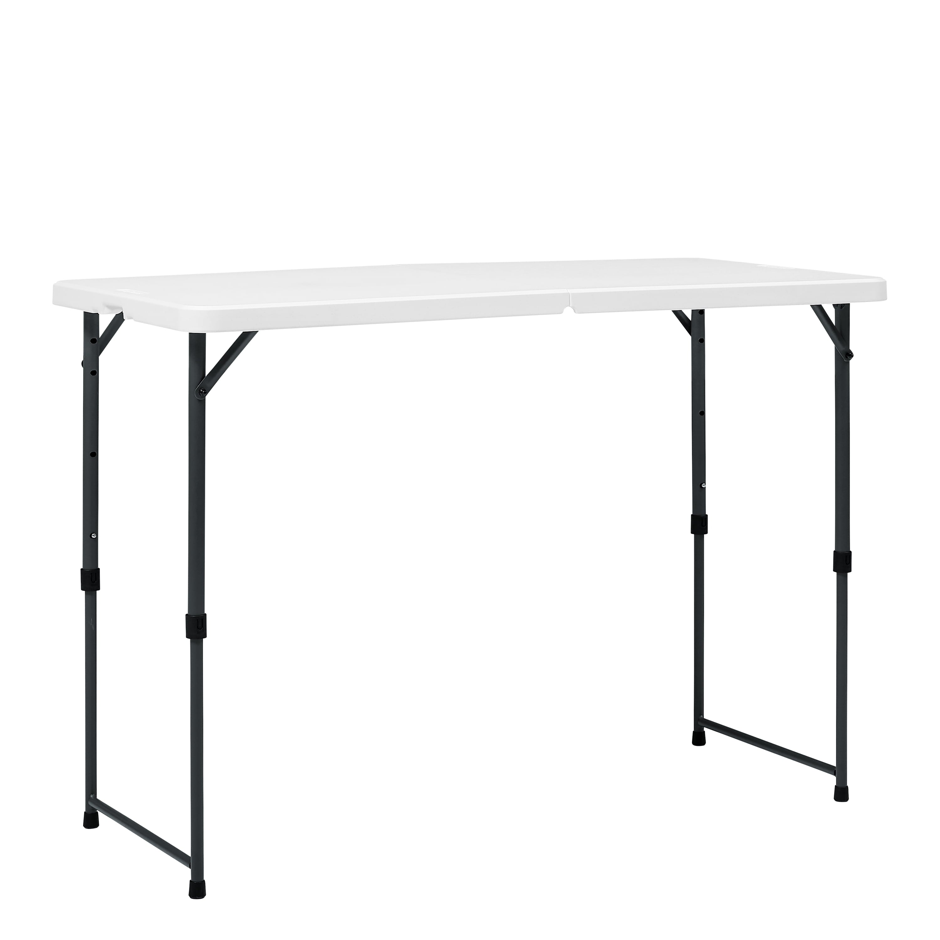 Mainstays 4' Adjustable Height Centerfold Folding Table, White