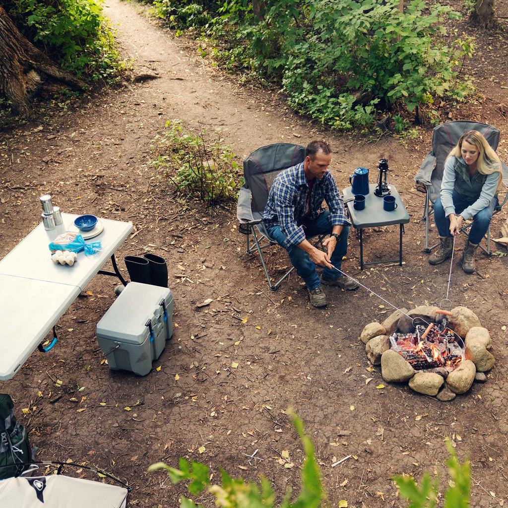 “Lifetime 5-Foot Fold-in-Half Table – Portable Indoor/Outdoor Utility Table for Camping, Events & Tailgating – Gray
