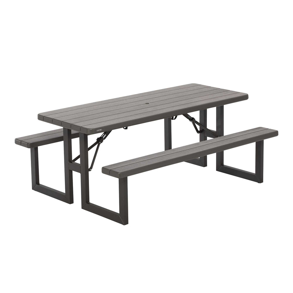 Lifetime 6-Foot Craftsman Outdoor Polyethylene Folding Picnic Table