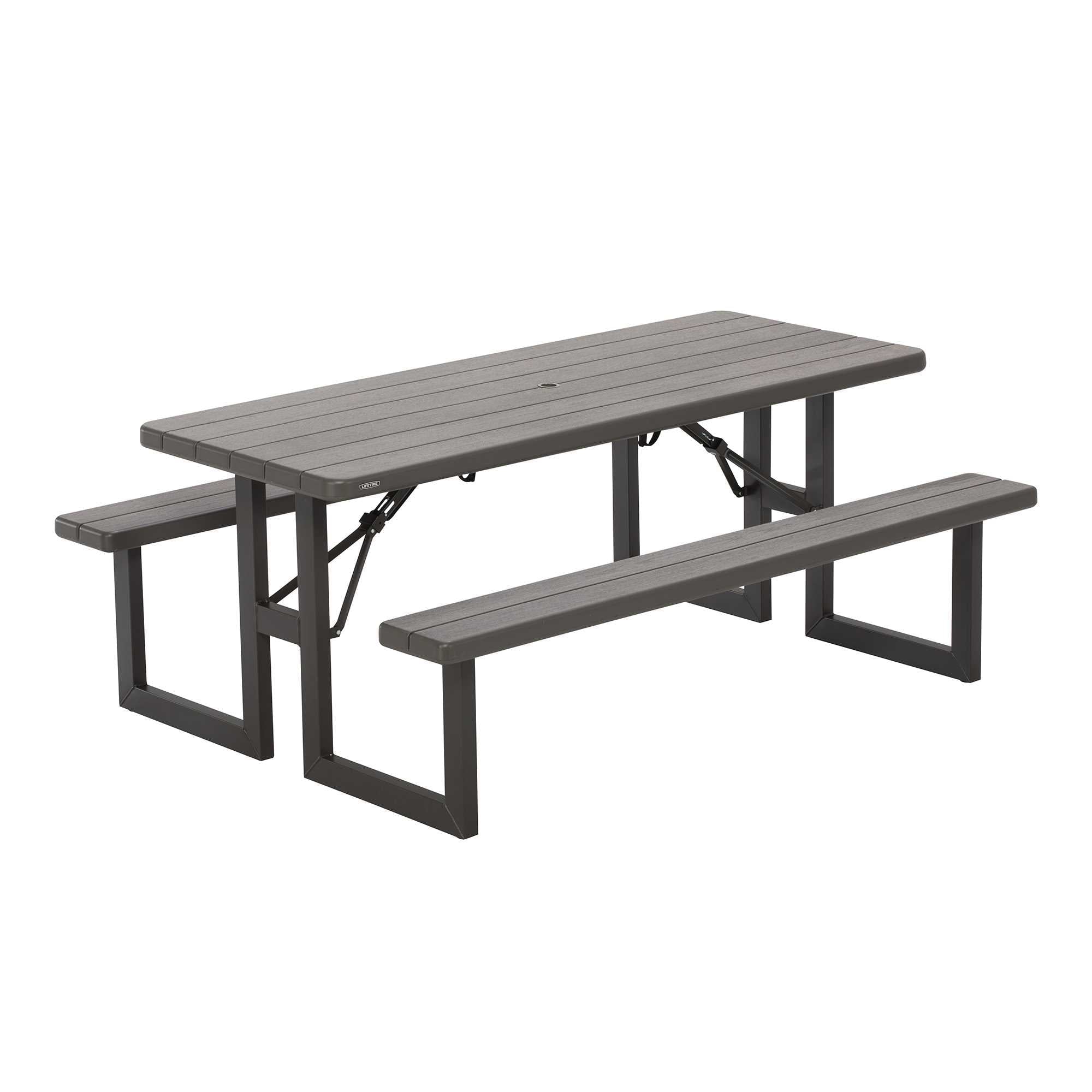 Lifetime 6-Foot Craftsman Outdoor Polyethylene Folding Picnic Table