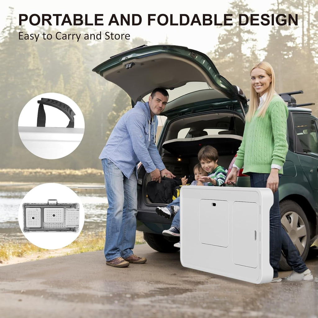 EVOKEDEN 42.5 Fish Cleaning Table w/ Sink, Folding Camping Table & Fish Cleaning Station w/ Measure Mark
