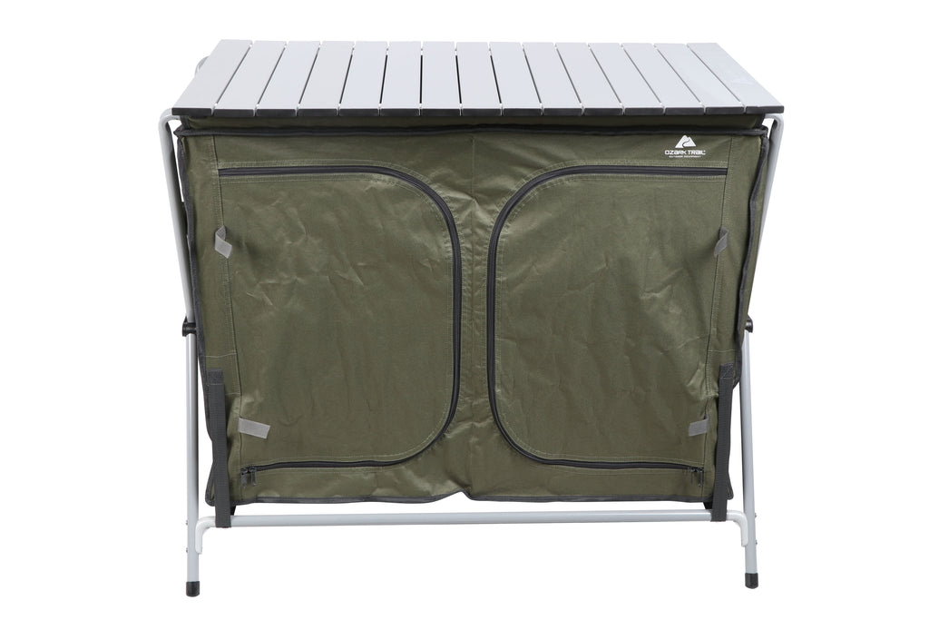 Ozark Trail Camping Table, Gray, 34.2Wx19.6Dx31.5H, New
