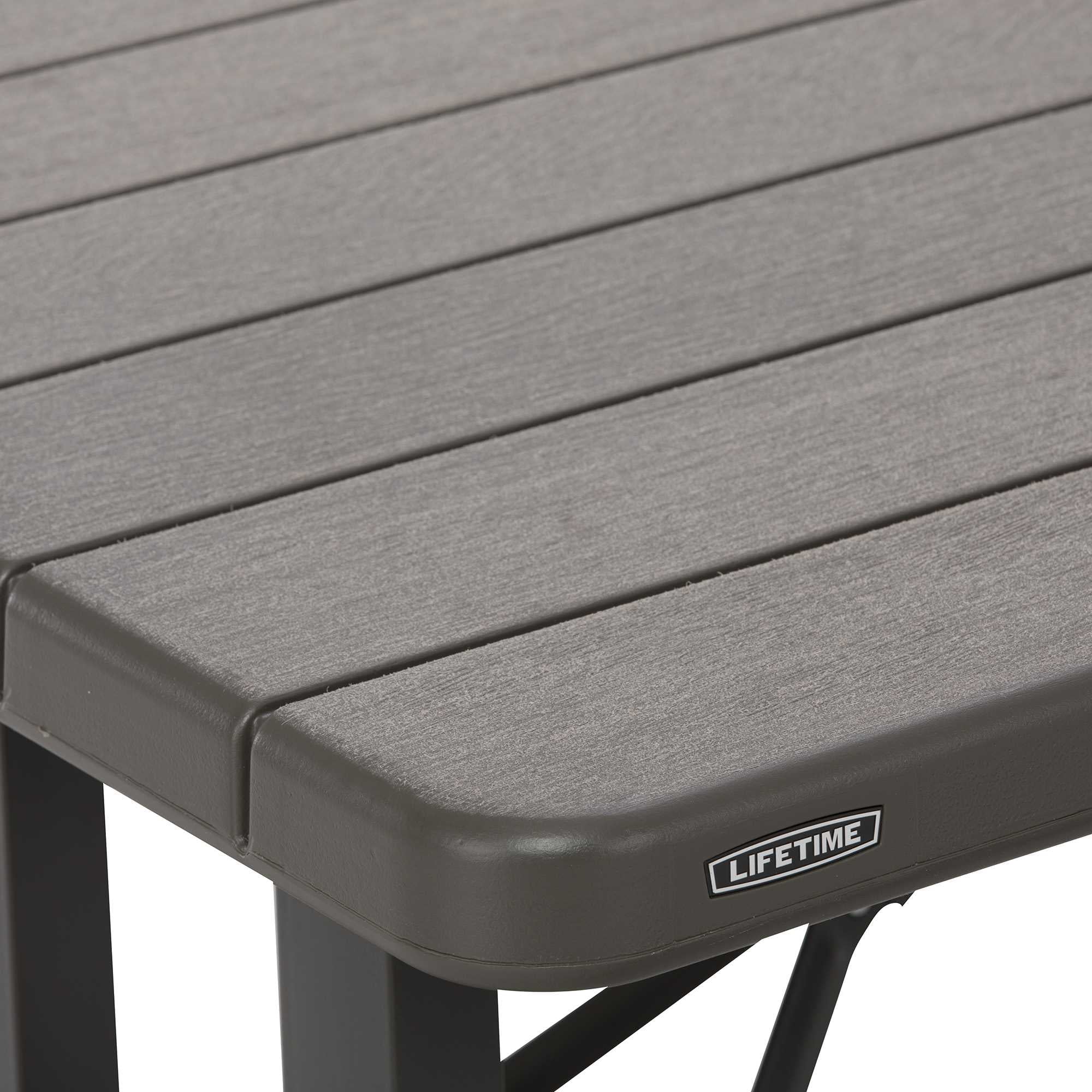 Lifetime 6-Foot Craftsman Outdoor Polyethylene Folding Picnic Table