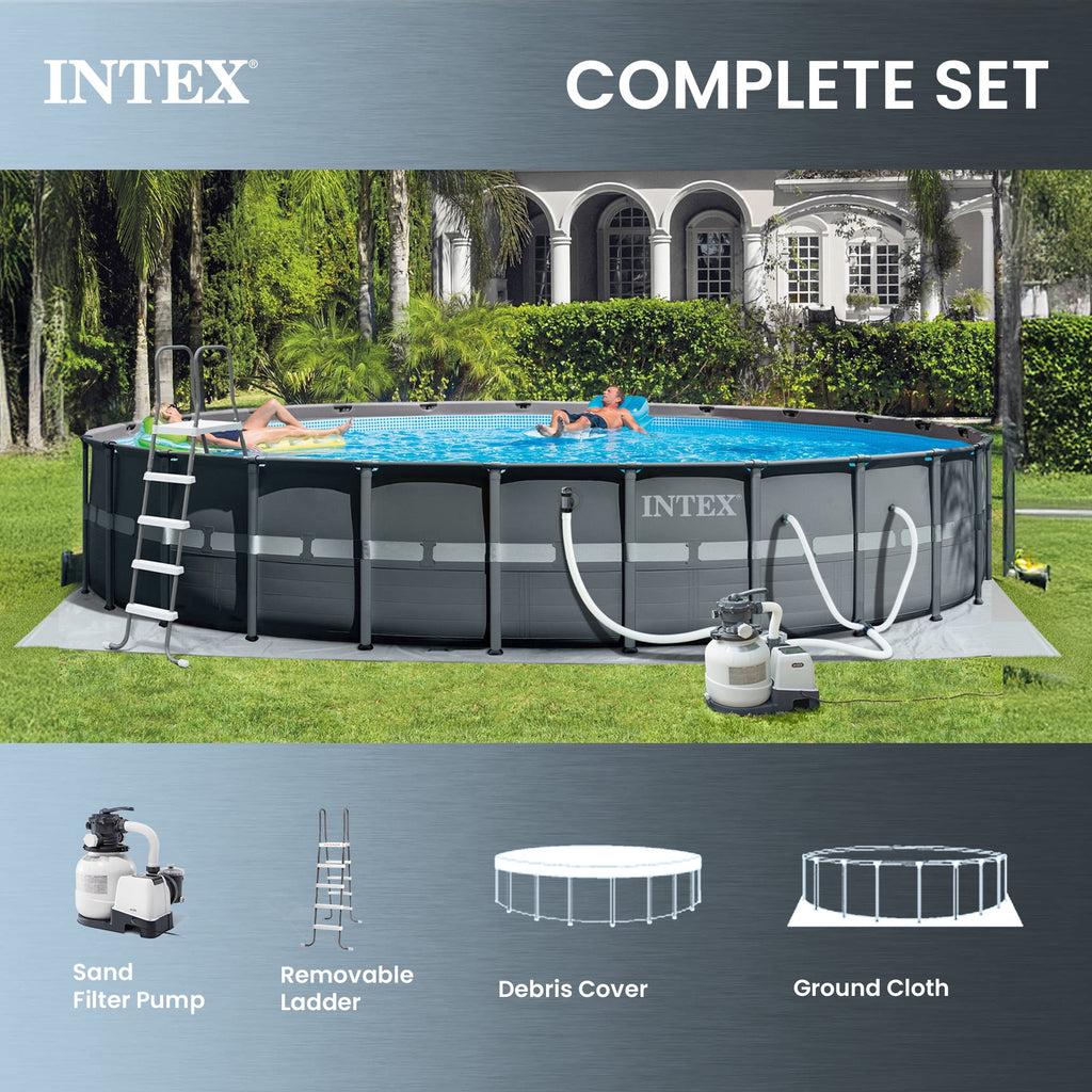Intex Ultra XTR 24' x 52 Round Above Ground Pool & 2 Pack OptiFlow Filter Sand