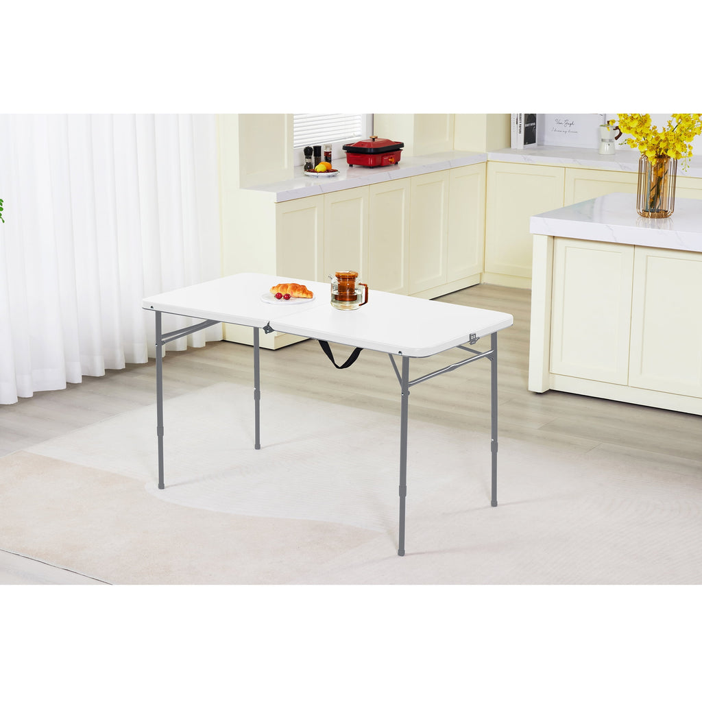 Mainstays 40 Adjustable Height Centerfold Folding Table, Black