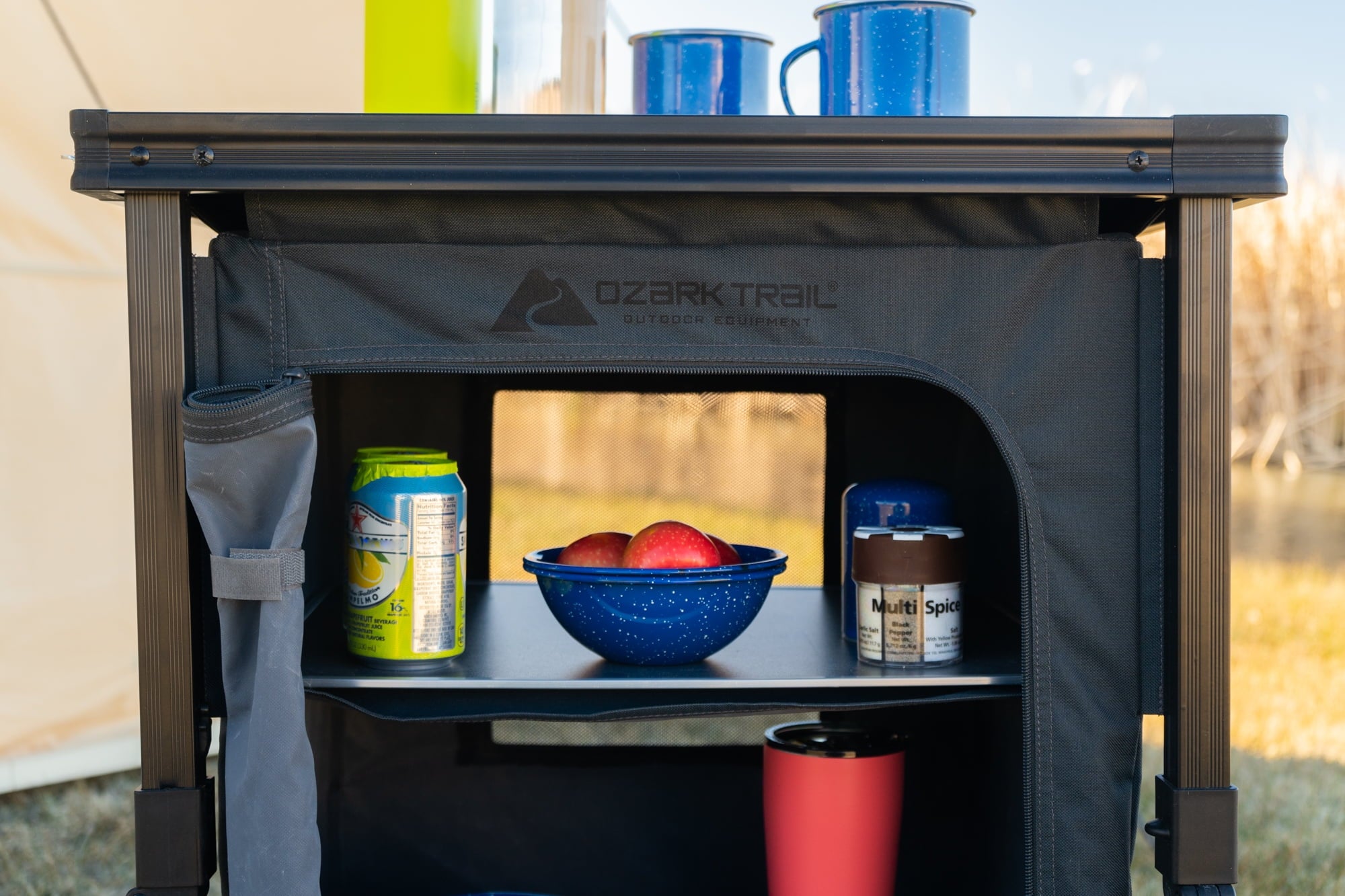 Ozark Trail Kitchen Organizer Hardtop Table, Gray, 23 x 20 x 31