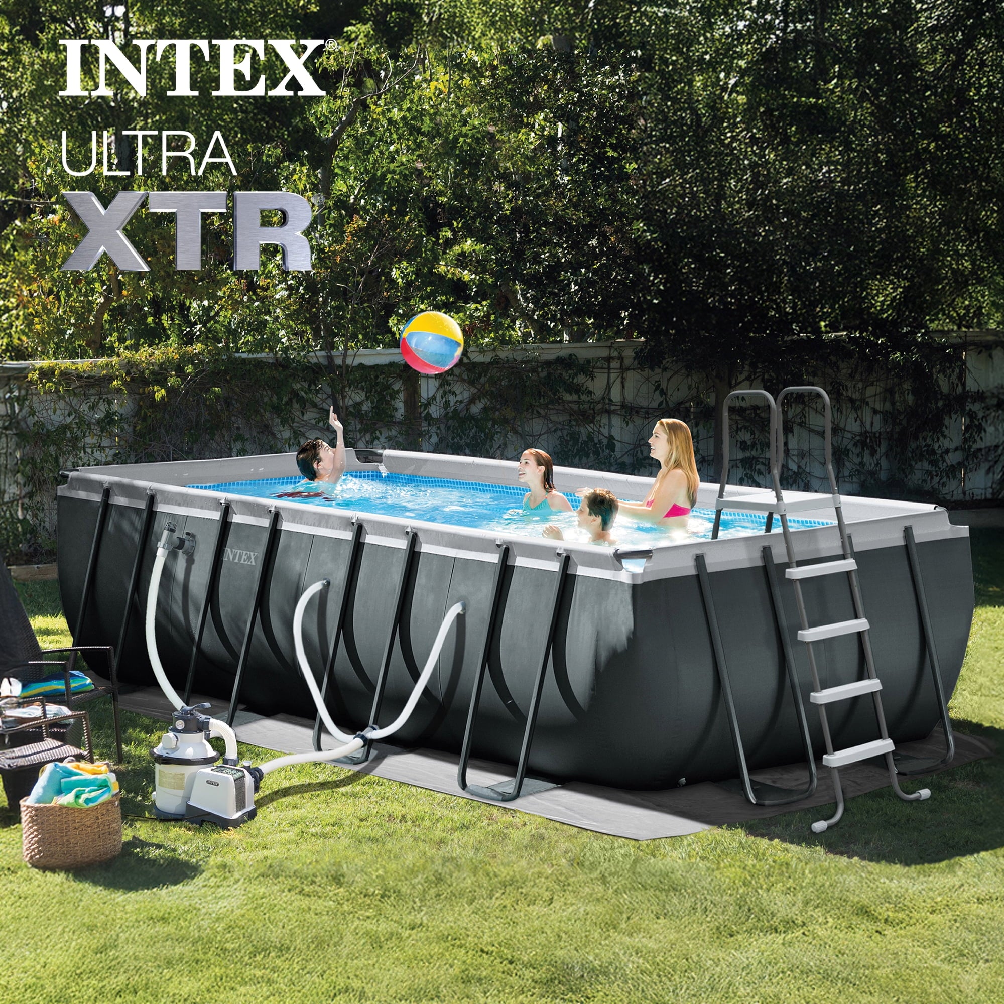 INTEX 18ft x 9ft x 52in Ultra XTR Above Ground Pool and Solar Pool Cover