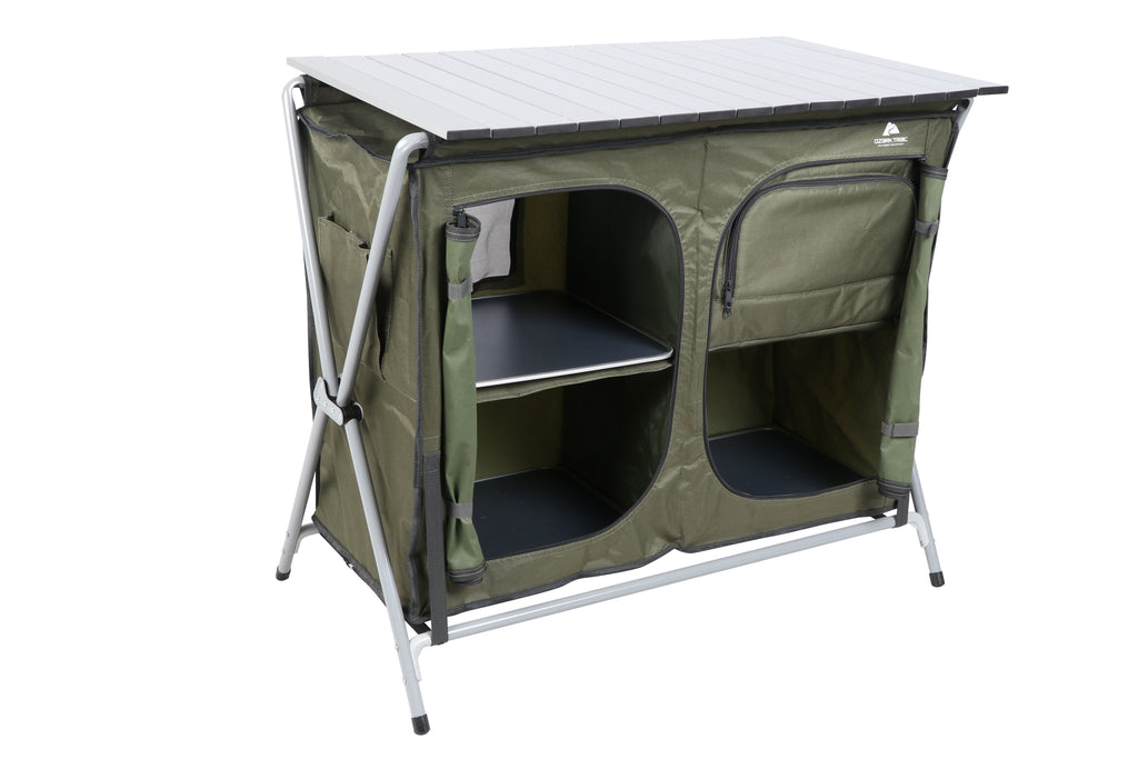 Ozark Trail Camping Table, Gray, 34.2Wx19.6Dx31.5H, New