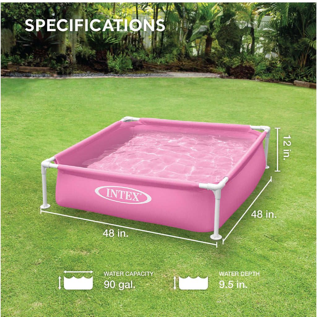 Intex Mini Frame Pool, Blue - 48 x 48 x 12 inches (L x W x H)