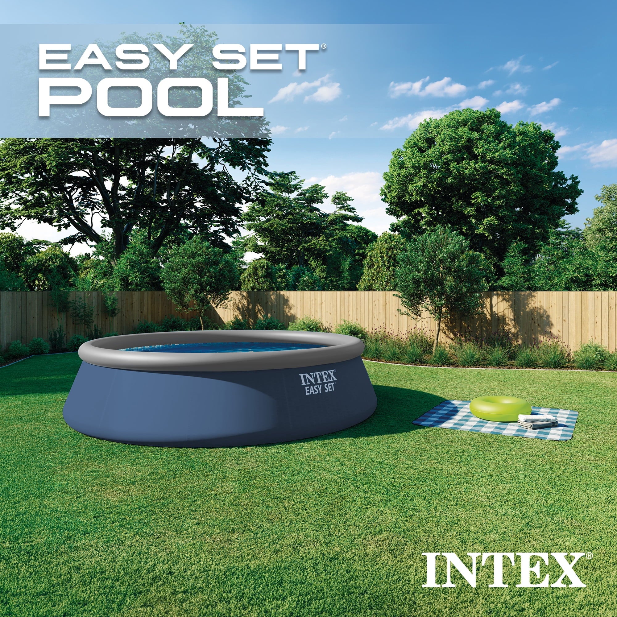 INTEX Easy Set 15ft x 42in Inflatable Pool Set - Filter Pump & Accessories