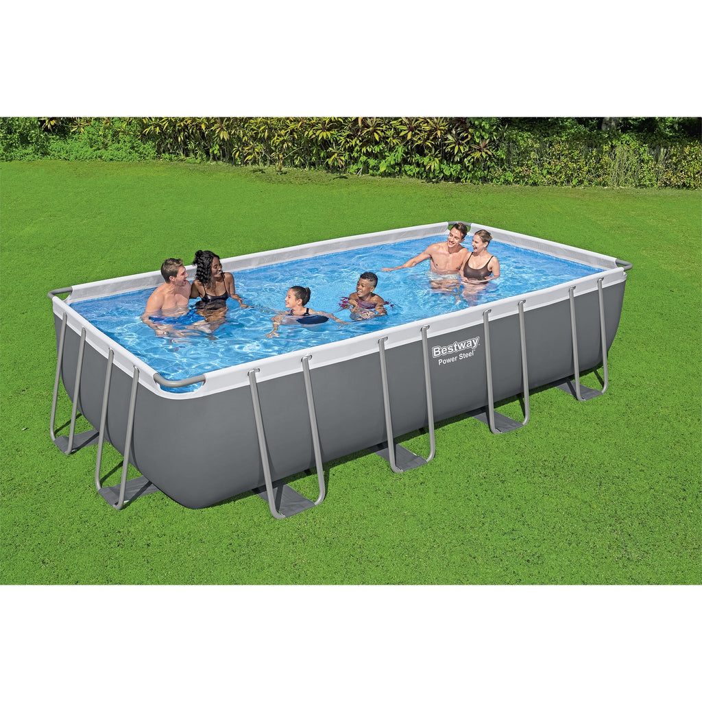 Bestway 18ft x 9ft x 4ft Rectangular Above Ground Swimming Pool Kit