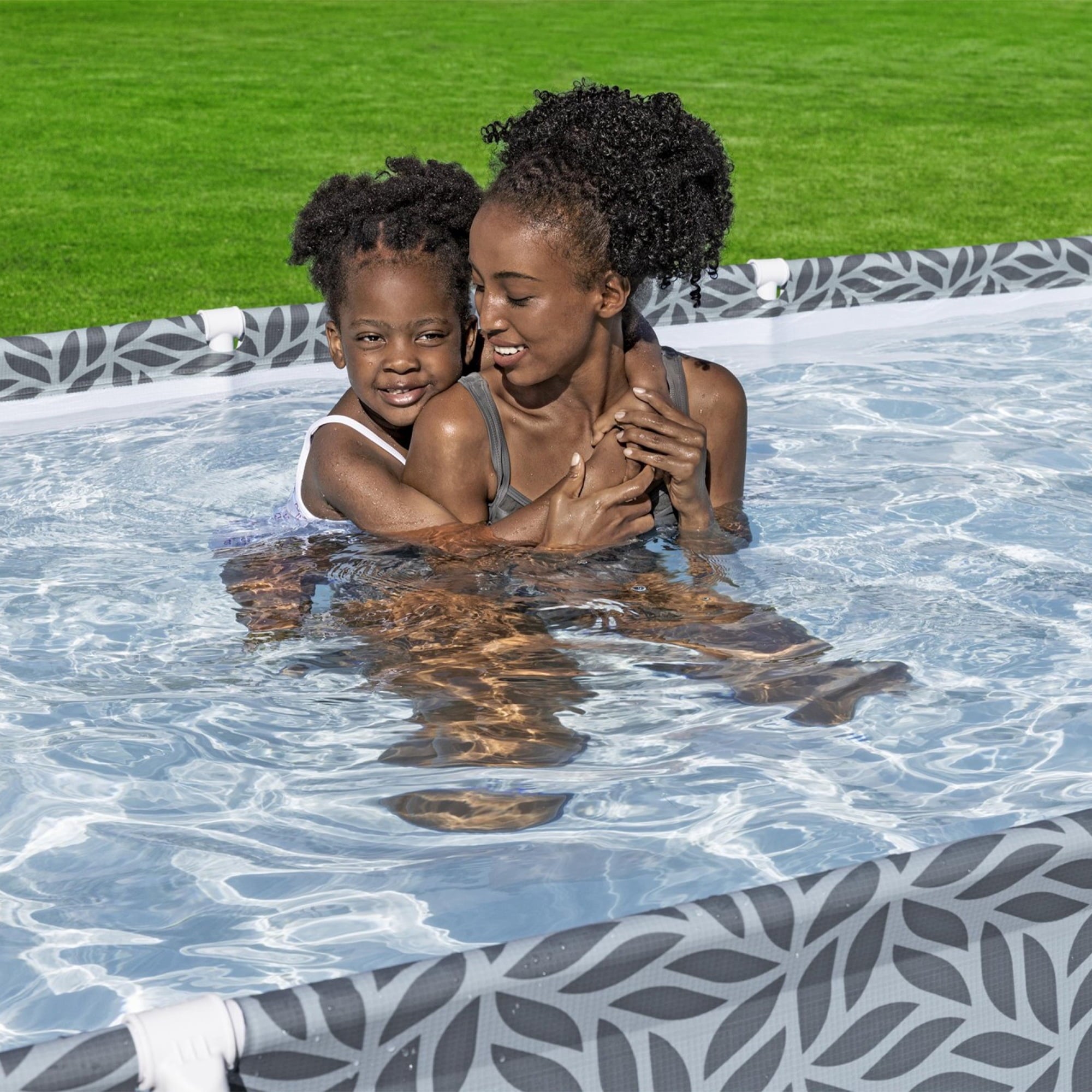 Bestway Steel Pro Rectangle Above Ground Pool Set, 12' x 6'7 x 26
