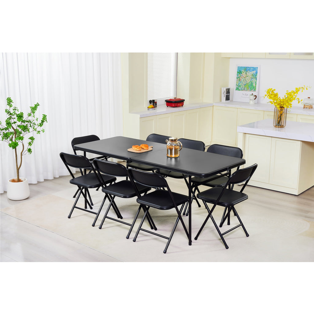 Mainstays 6' Rectangle Centerfold Folding Table, White