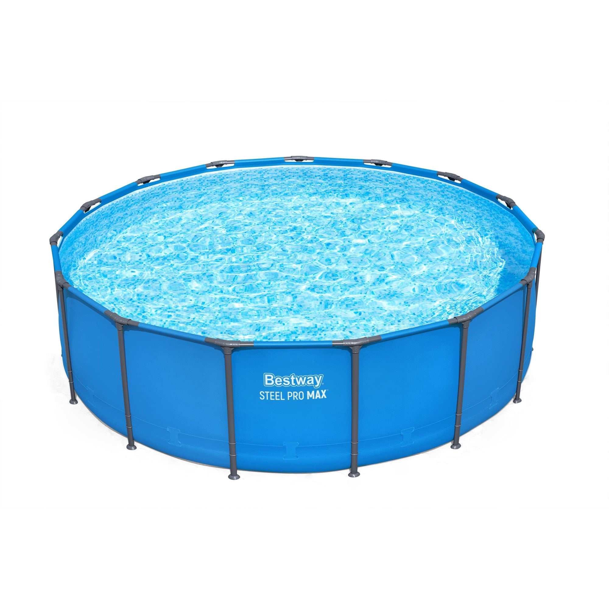 Bestway Steel Pro MAX 15’ x 48 Metal Frame Above Ground Pool, Blue, POOL ONLY