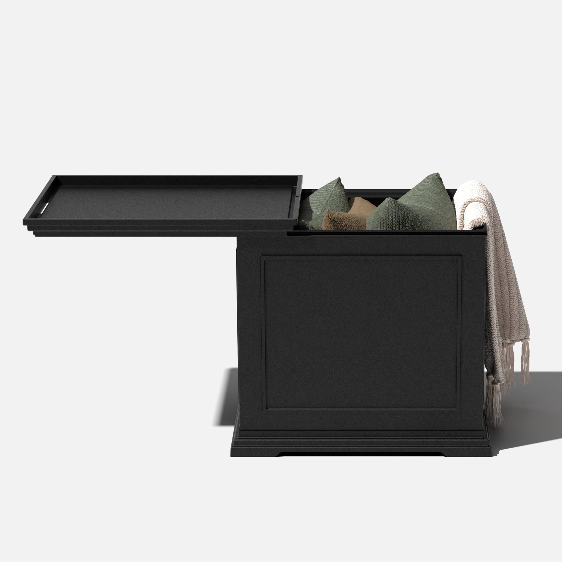 Veradek 2-in-1 Tray and Storage Table – Black
