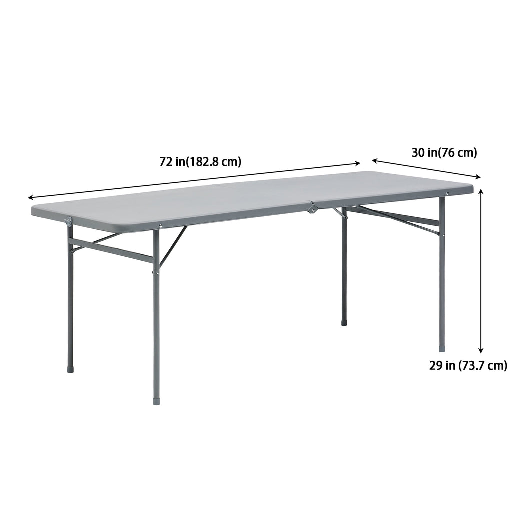 Mainstays 6' Rectangle Centerfold Folding Table, White