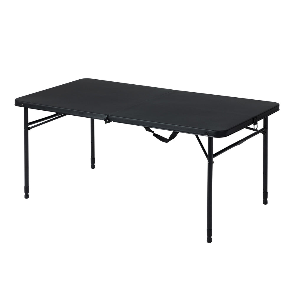 Mainstays 4' Adjustable Height Centerfold Folding Table, Black