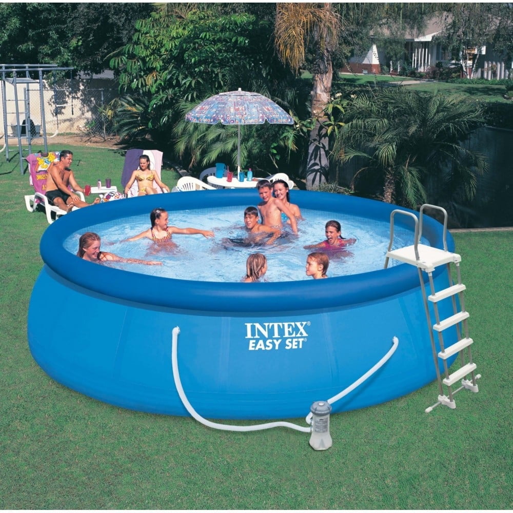 Intex 15' x 48 Easy Set Swimming Pool Kit w/ 1000 GPH GFCI Filter Pump 26167EH
