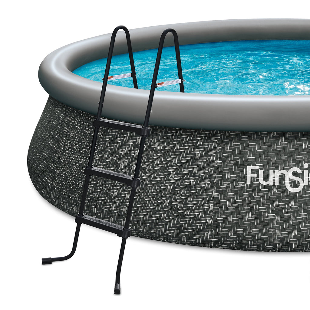 Funsicle 12ft x 30in Round Sea-Thru QuickSet Above Ground Pool with Cartridge Filter Pump, Age 6 & up