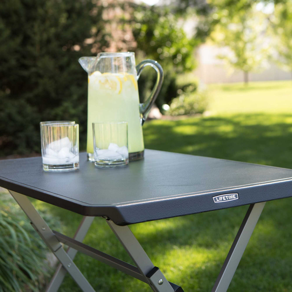 Lifetime 30-Inch Rectangle Folding Table, Light Commercial Grade, Indoor/Outdoor, Black