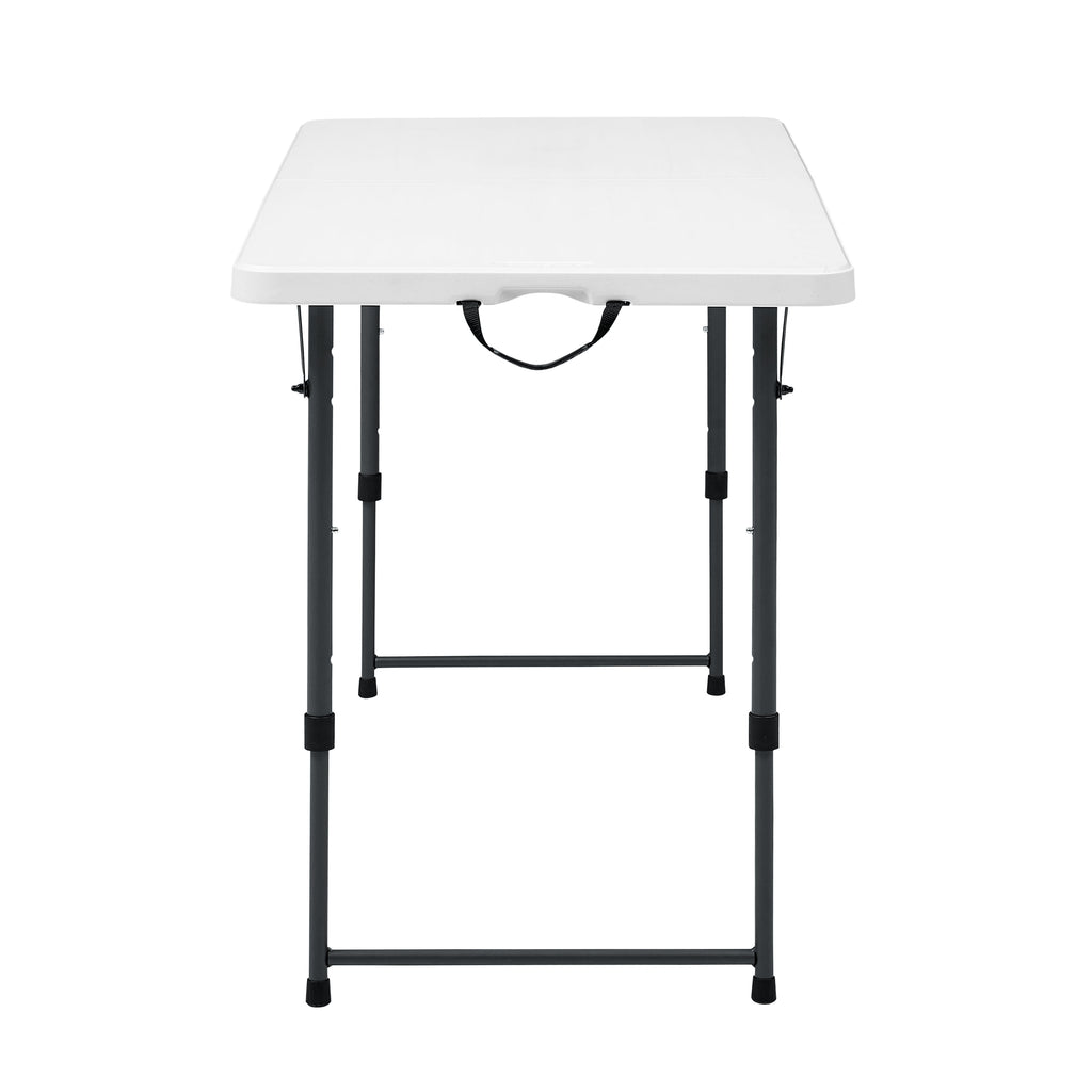 Mainstays 4' Adjustable Height Centerfold Folding Table, White