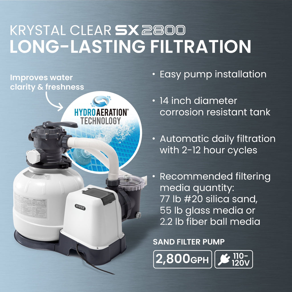 Intex Ultra XTR 24' x 52 Round Above Ground Pool & 2 Pack OptiFlow Filter Sand