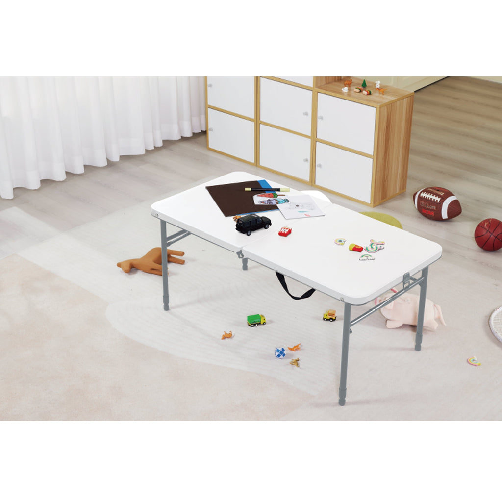 Mainstays 40 Adjustable Height Centerfold Folding Table, Black