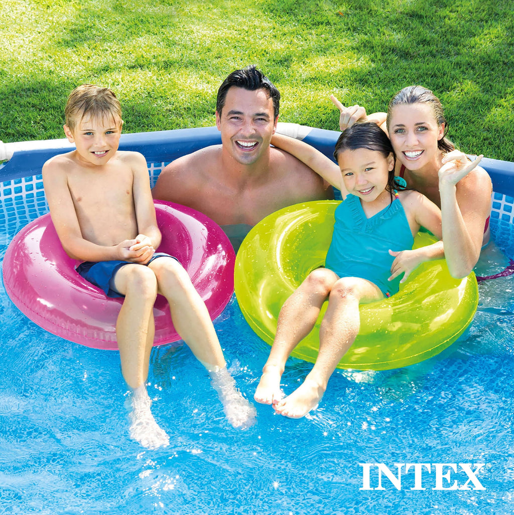 INTEX Metal Frame 10' x 30 Outdoor Swimming Pool with Filter Pump & Cover
