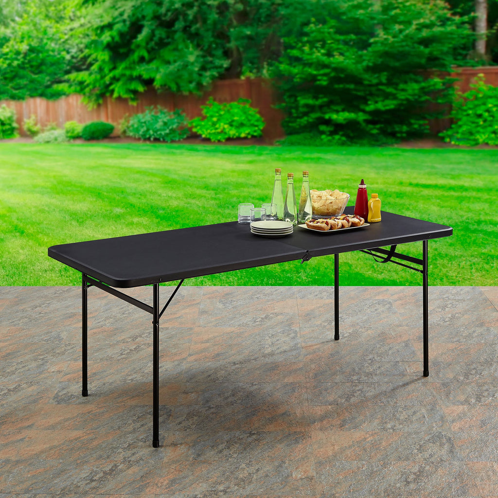 Mainstays 6' Rectangle Centerfold Folding Table, White