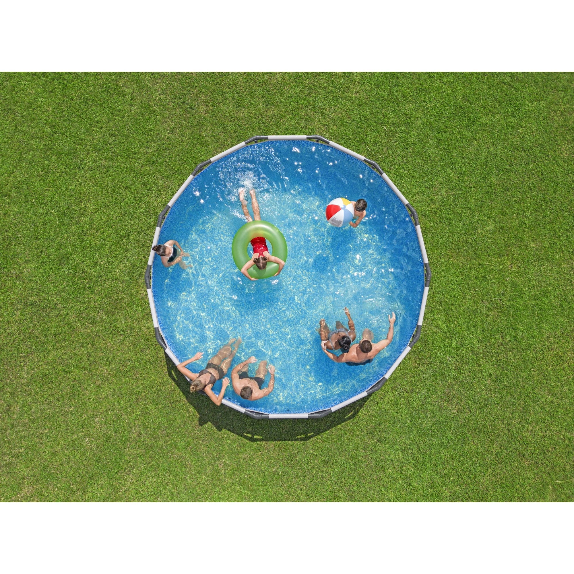 Bestway Steel Pro MAX 15'x42 Metal Frame Above Ground Pool Set w/ Pump, Ladder, & Cover