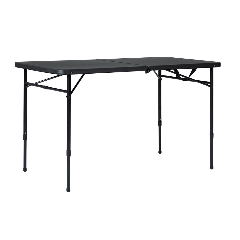 Mainstays 4' Adjustable Height Centerfold Folding Table, Black