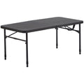 Mainstays 40 Adjustable Height Centerfold Folding Table, Black