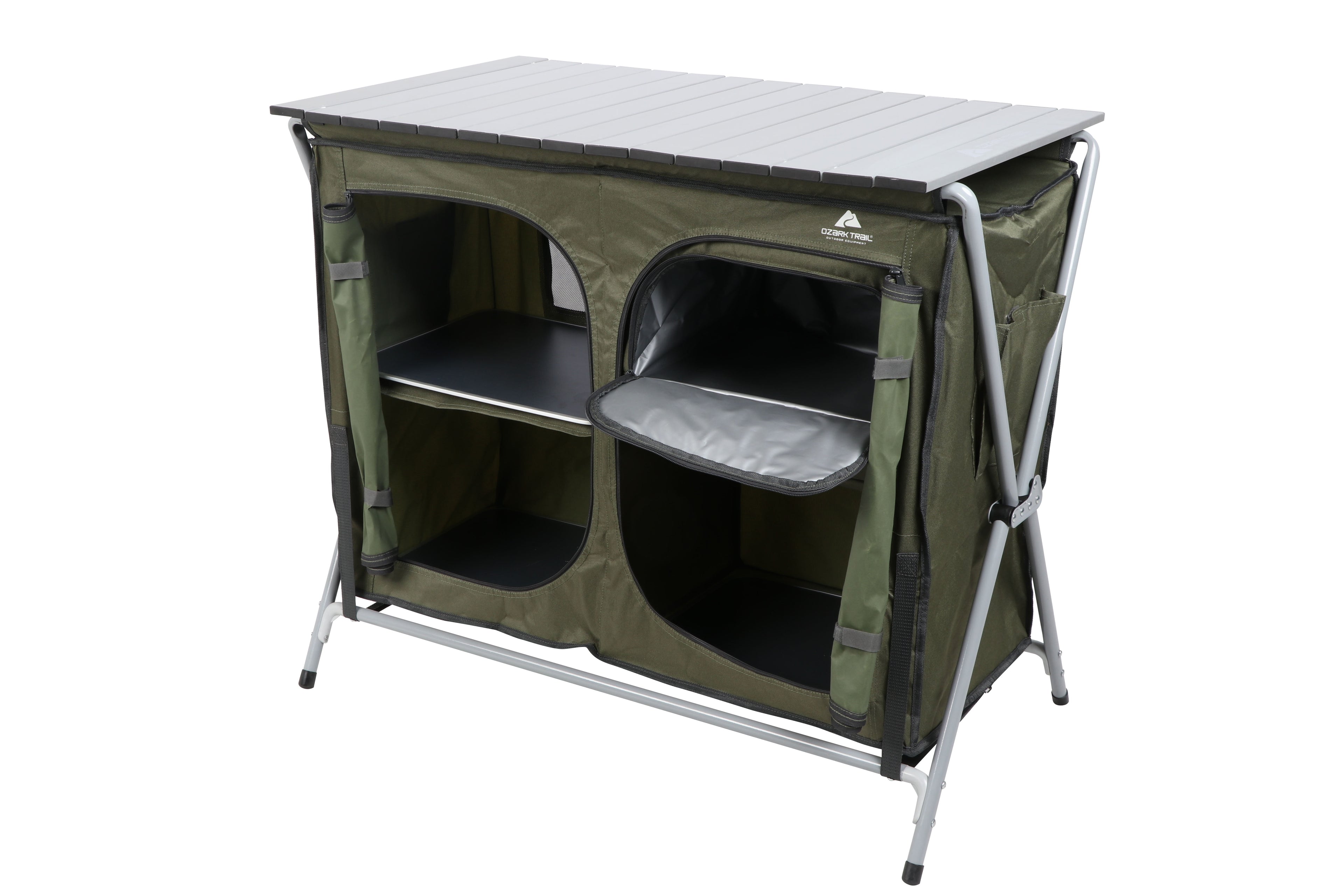 Ozark Trail Camping Table, Gray, 34.2Wx19.6Dx31.5H, New