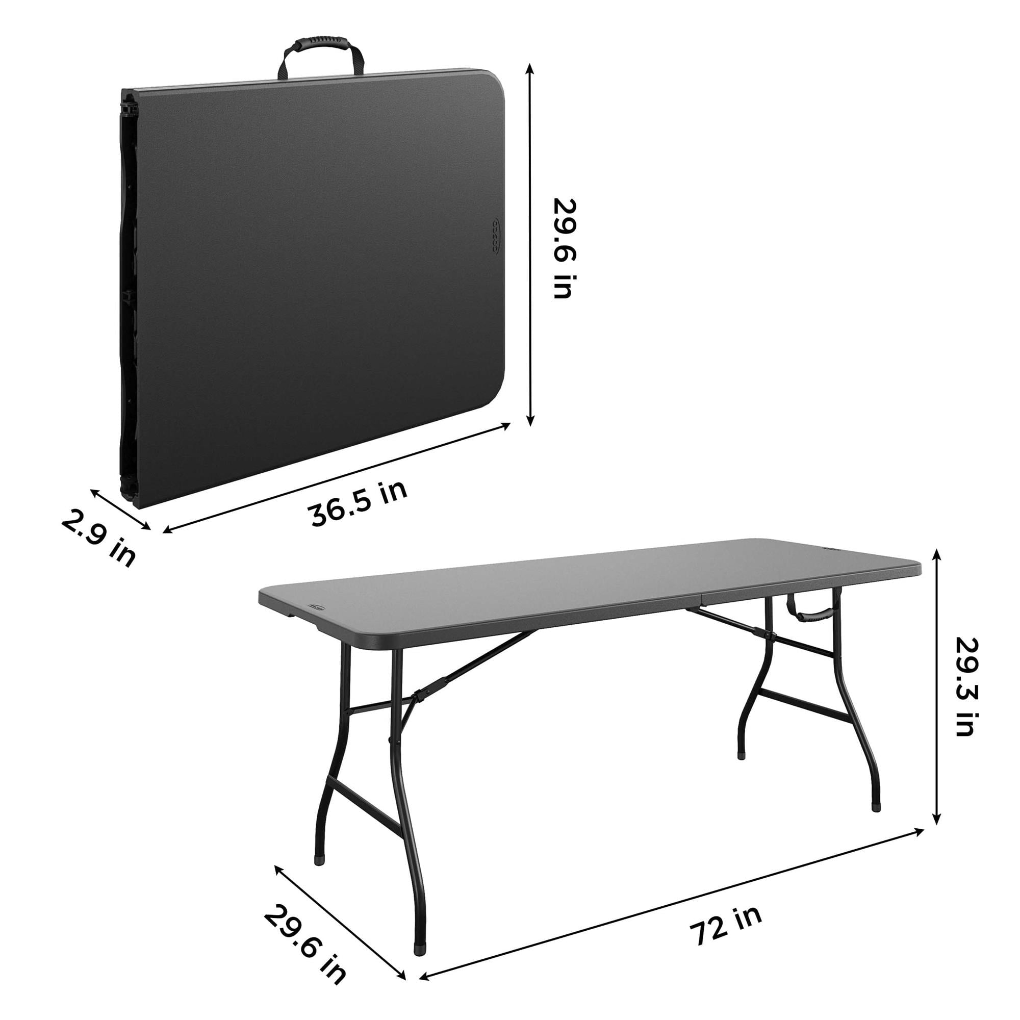 Cosco 6 Foot Premium Folding Table, White Speckle