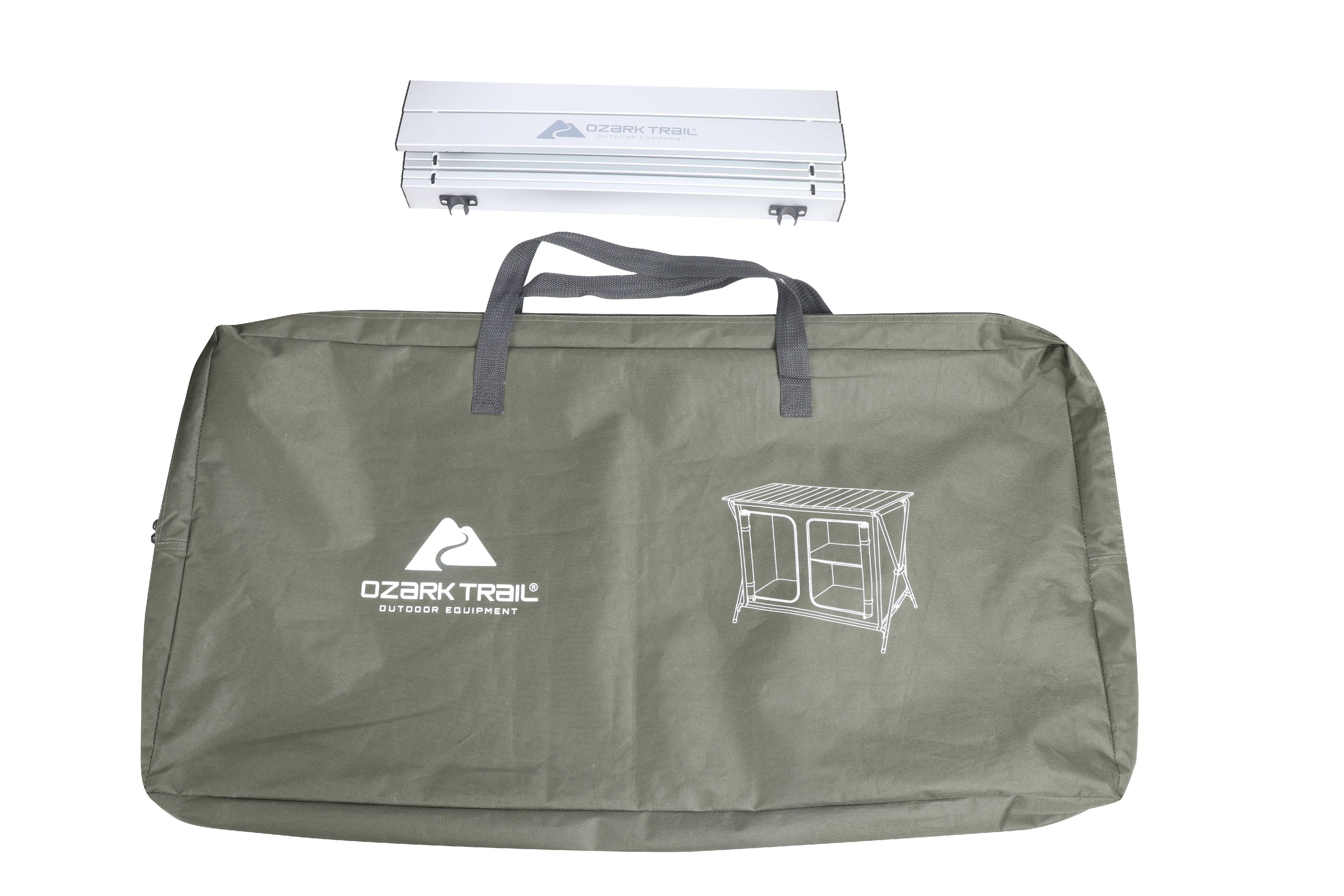 Ozark Trail Camping Table, Gray, 34.2Wx19.6Dx31.5H, New