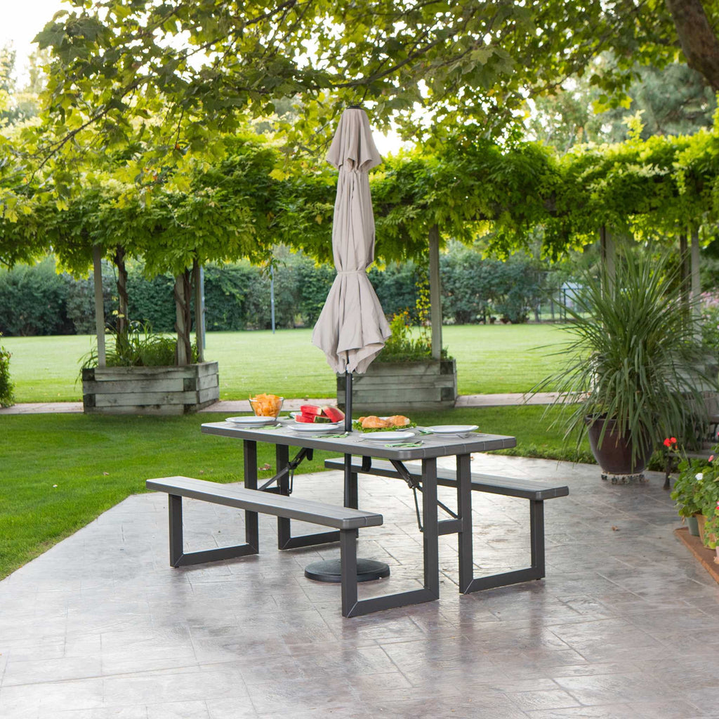 Lifetime 6-Foot Craftsman Outdoor Polyethylene Folding Picnic Table