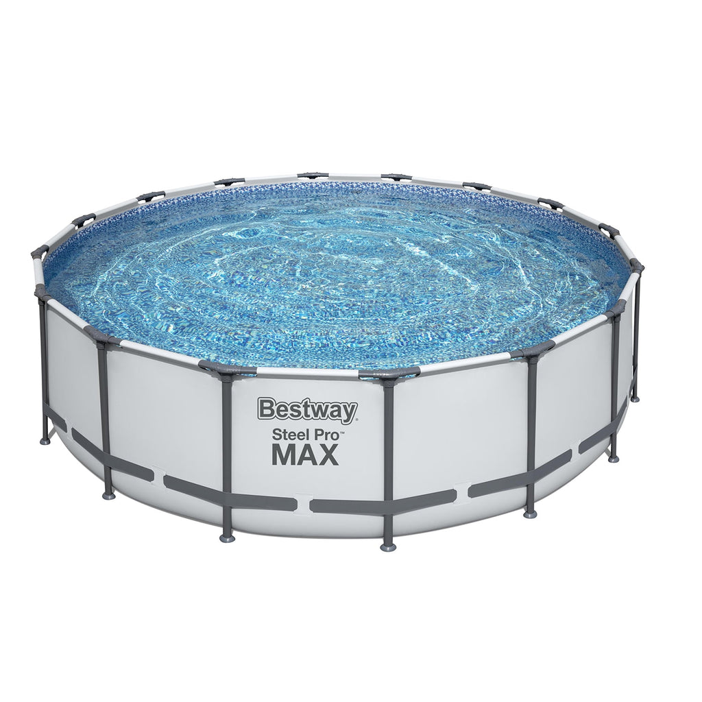 Bestway Steel Pro MAX 15’ x 48 Metal Frame Above Ground Pool, Blue, POOL ONLY