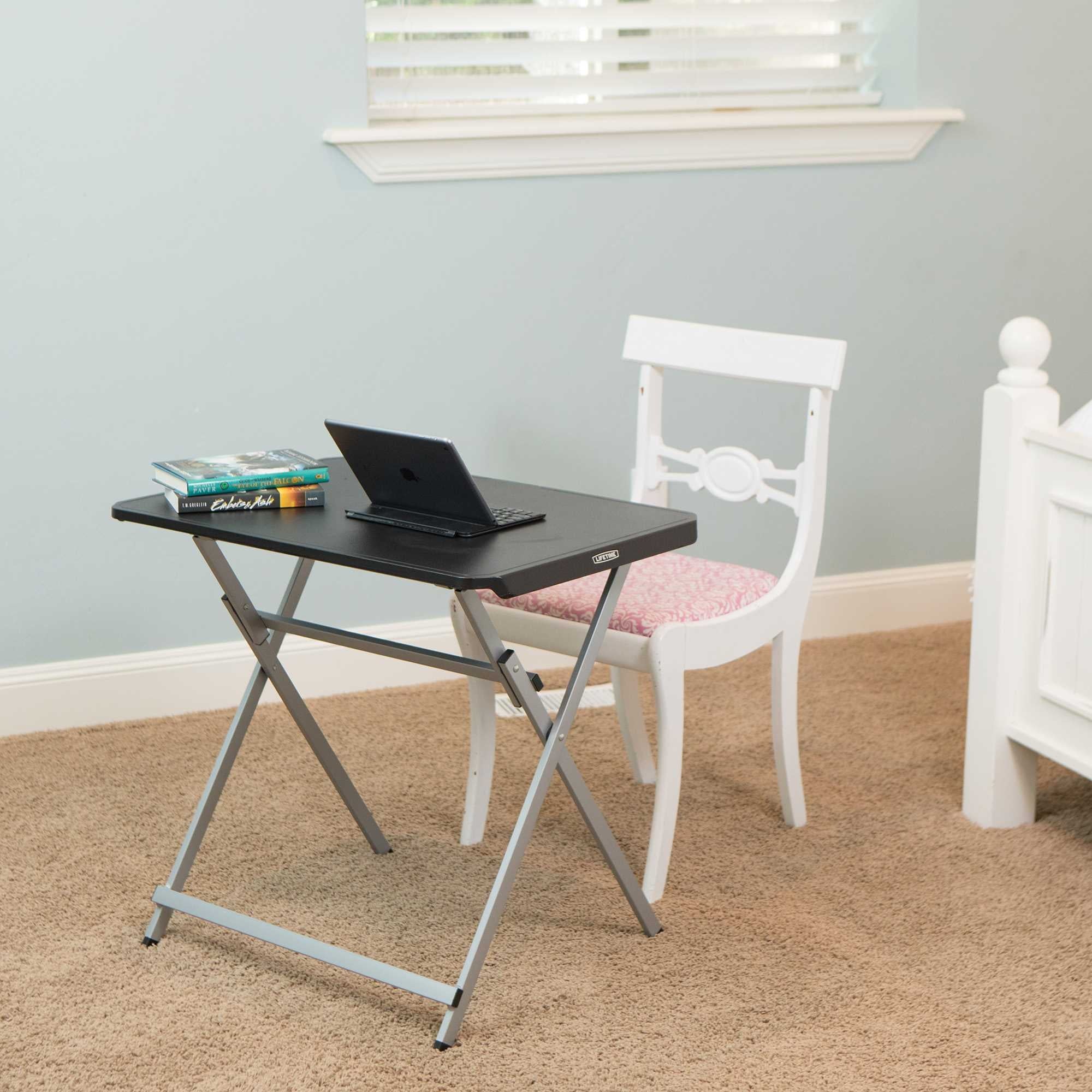 Lifetime 30-Inch Rectangle Folding Table, Light Commercial Grade, Indoor/Outdoor, Black