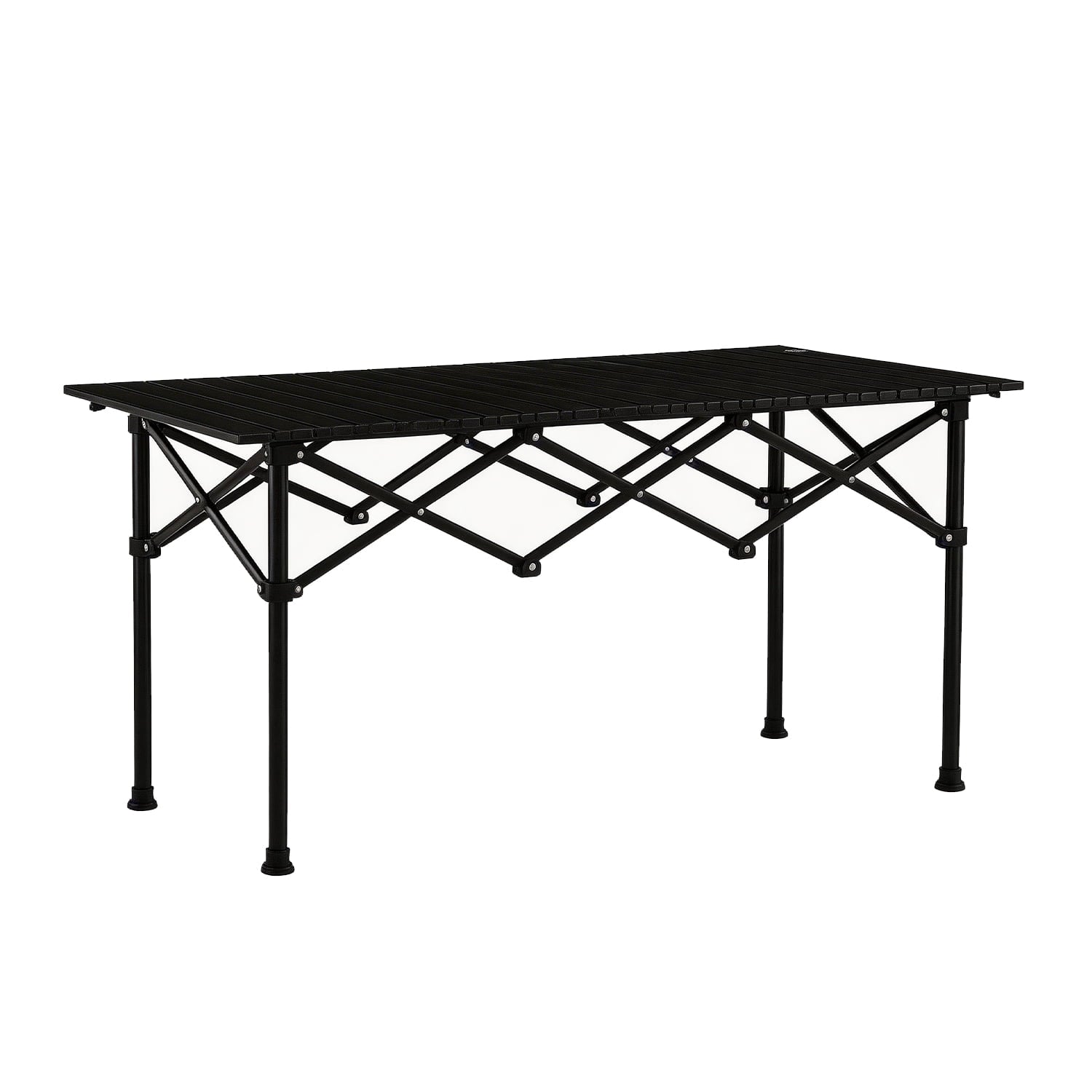 BN-LINK Folding Table Camping Table for Outdoor Barbecue Picnic Table Outdoor Table Garden Table,Lightweight with Carry Bag,47.2 L x 20.5 W x 22 H, Black
