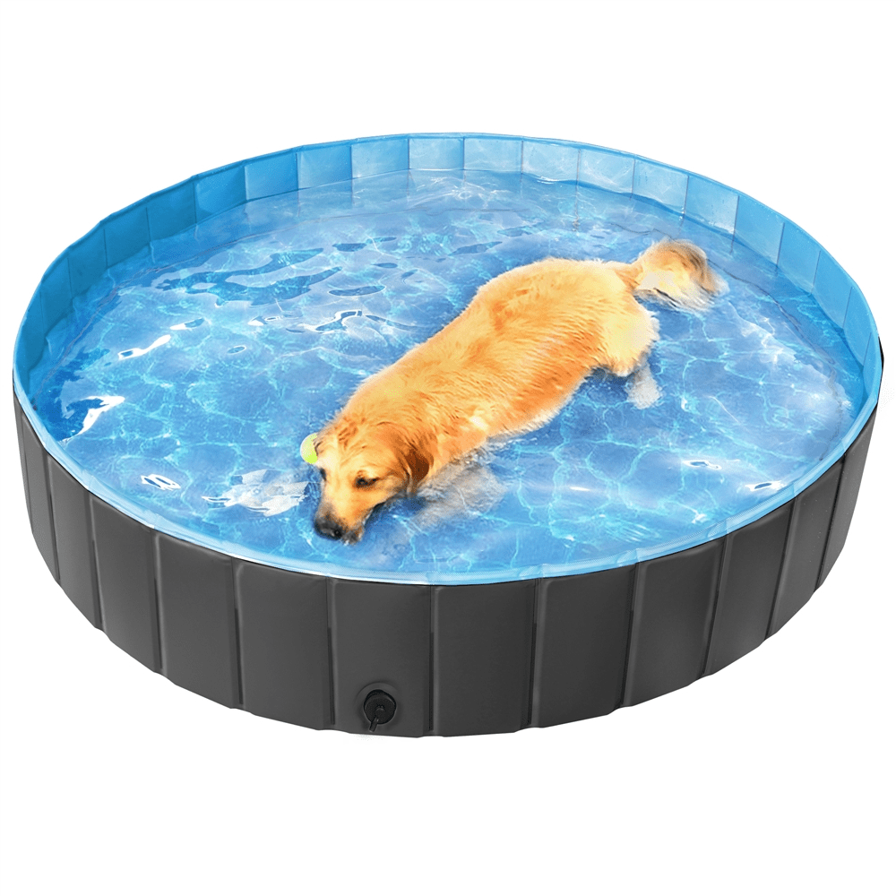 Alden Design 63'' Foldable Pet Swimming Pool for Indoor and Outdoor, Blue