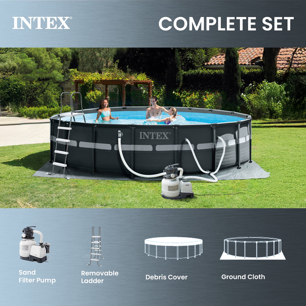 Intex Ultra XTR 24' x 52 Round Above Ground Pool & 2 Pack OptiFlow Filter Sand