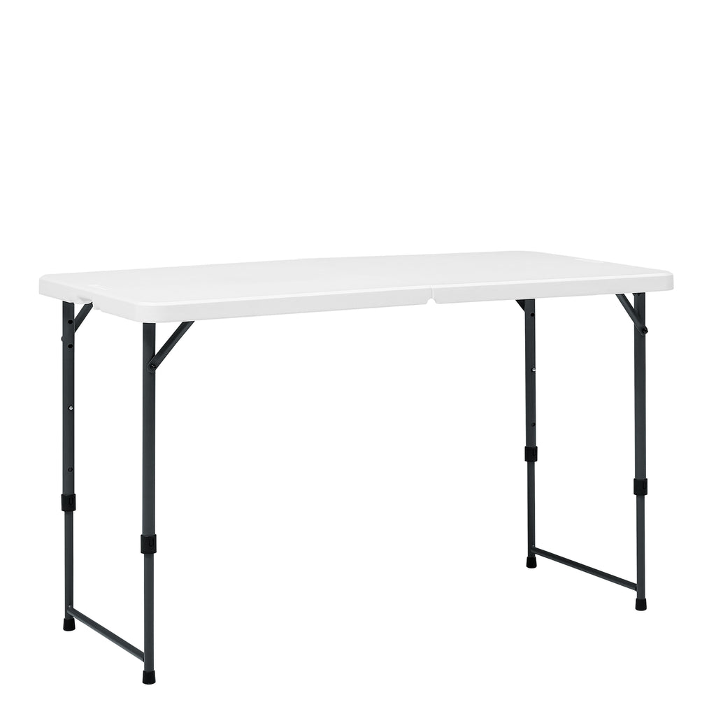Mainstays 4' Adjustable Height Centerfold Folding Table, White