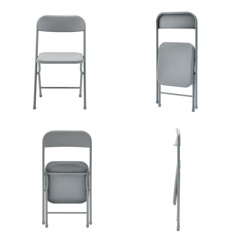 Mainstays 5-Piece 34 Square Centerfold Folding Card Table and 4 Folding Chairs Set, White
