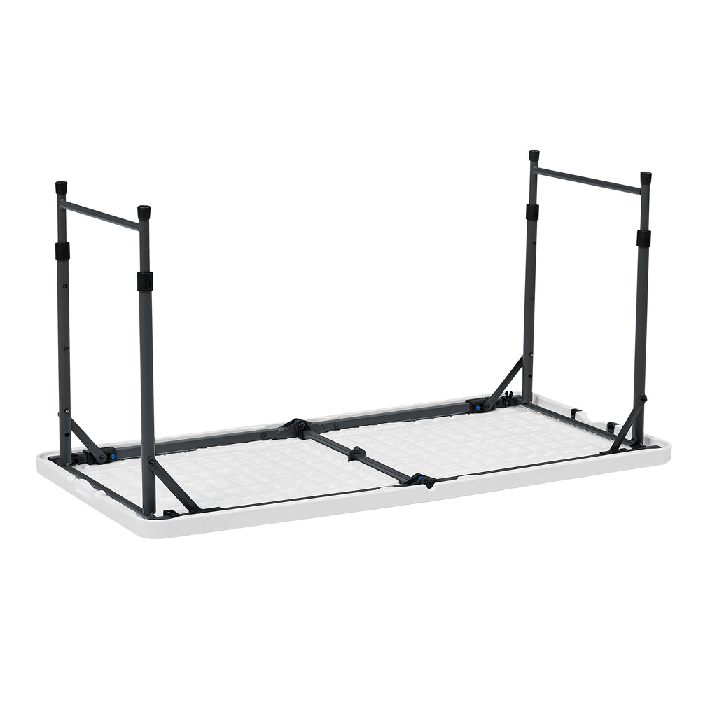 Mainstays 4' Adjustable Height Centerfold Folding Table, White