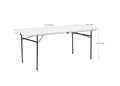 Mainstays 6' Rectangle Centerfold Folding Table, White