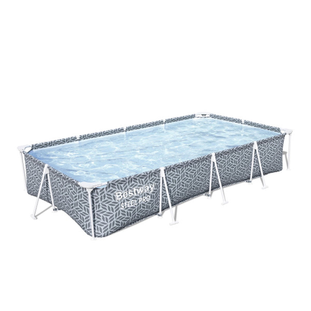 Bestway Steel Pro Rectangle Above Ground Pool Set, 12' x 6'7 x 26